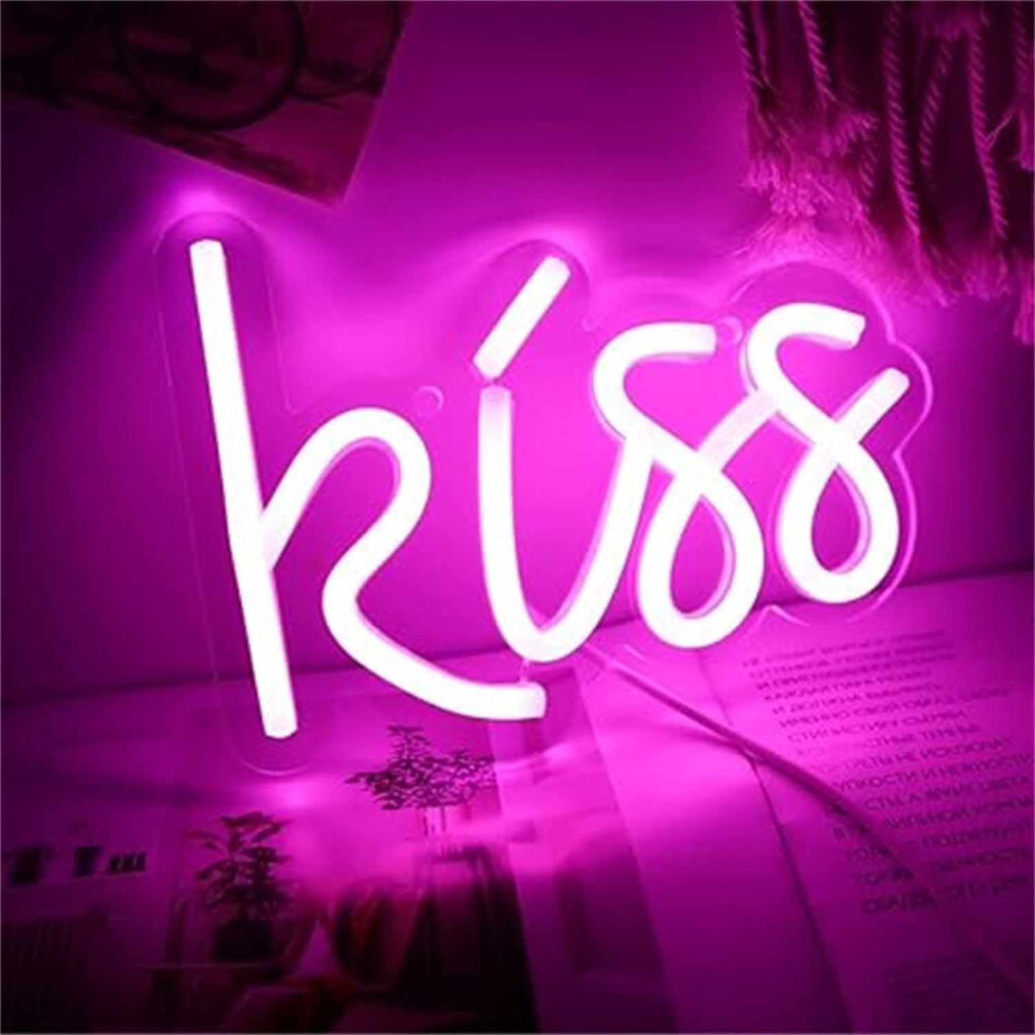 Wedding Or Bedroom Ambiance With The Kiss Led Neon Sign | Shineneon