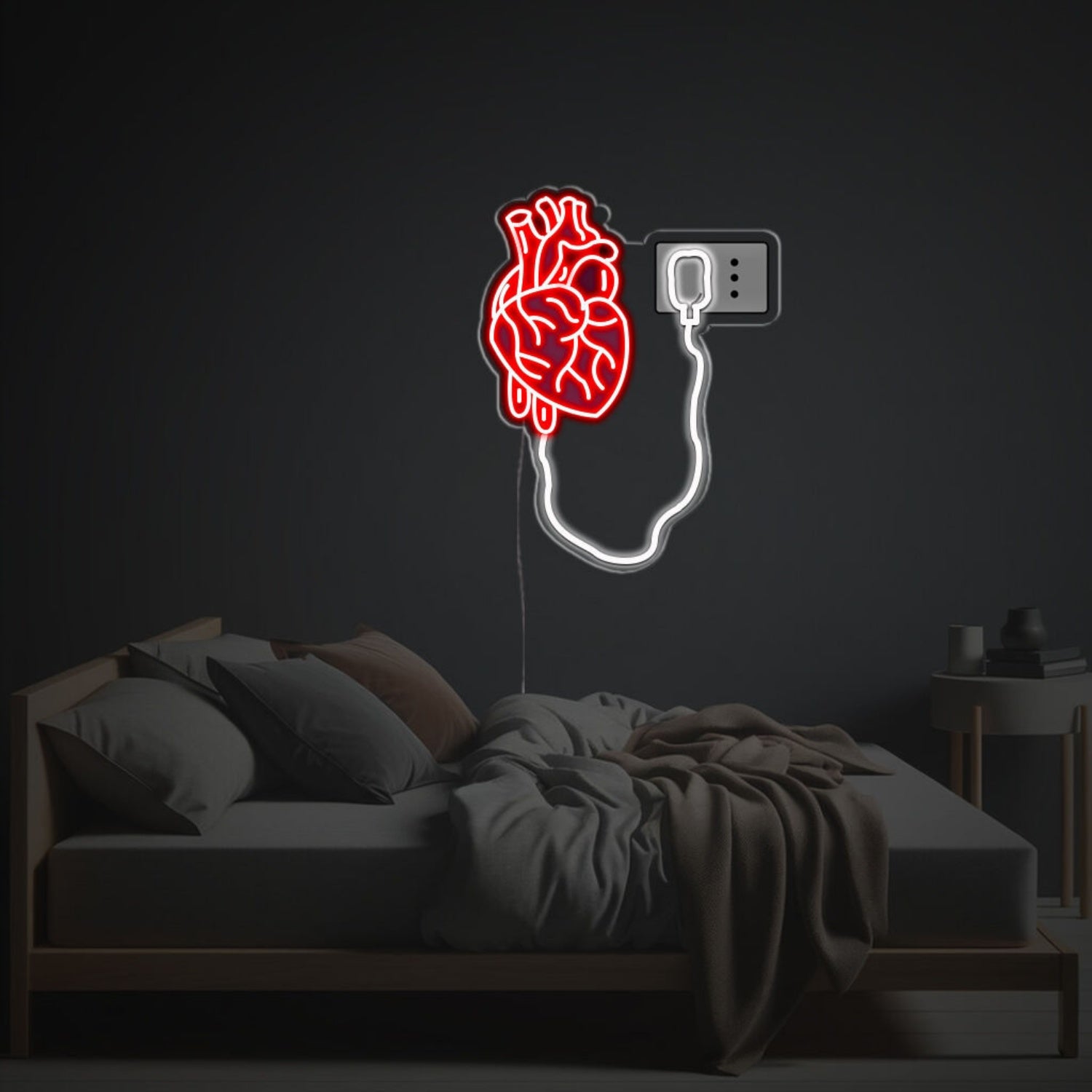 Wedding The Recharging Human Heart Led Neon Acrylic Artwork | Shineneon