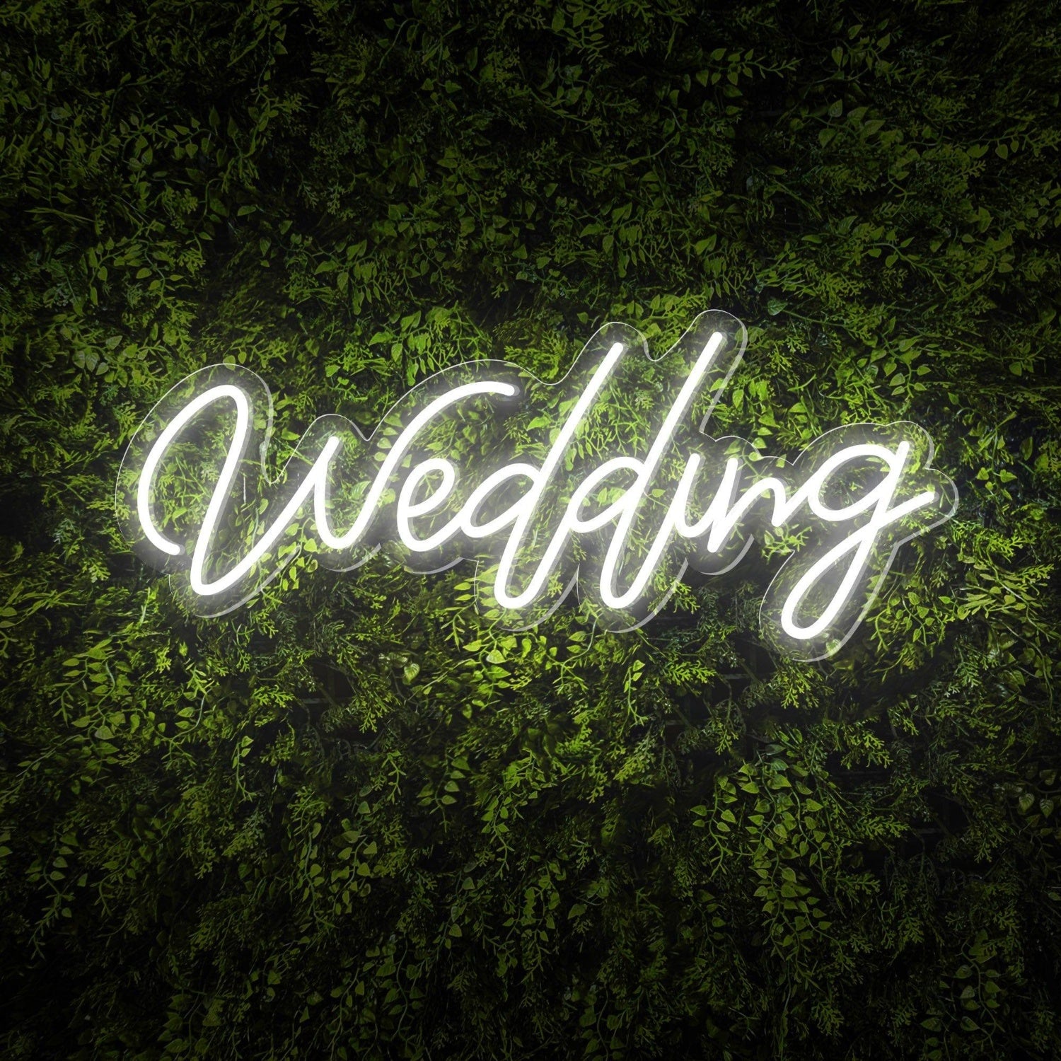 Wedding White Led Neon Sign For Greenery Wall Backdrop | Shineneon