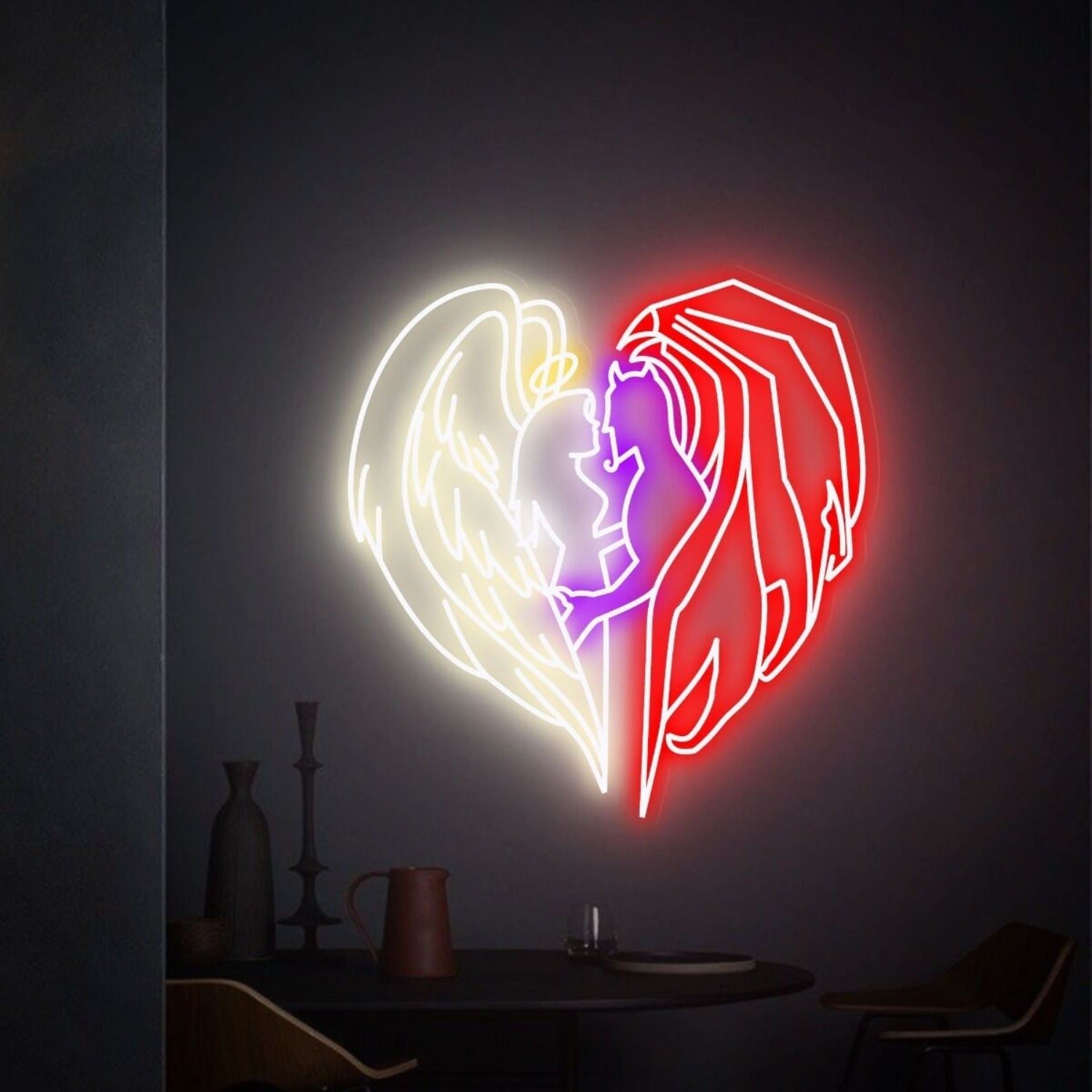 Weddings Bars And Homes Angel Wings Led Neon Sign - Shineneon