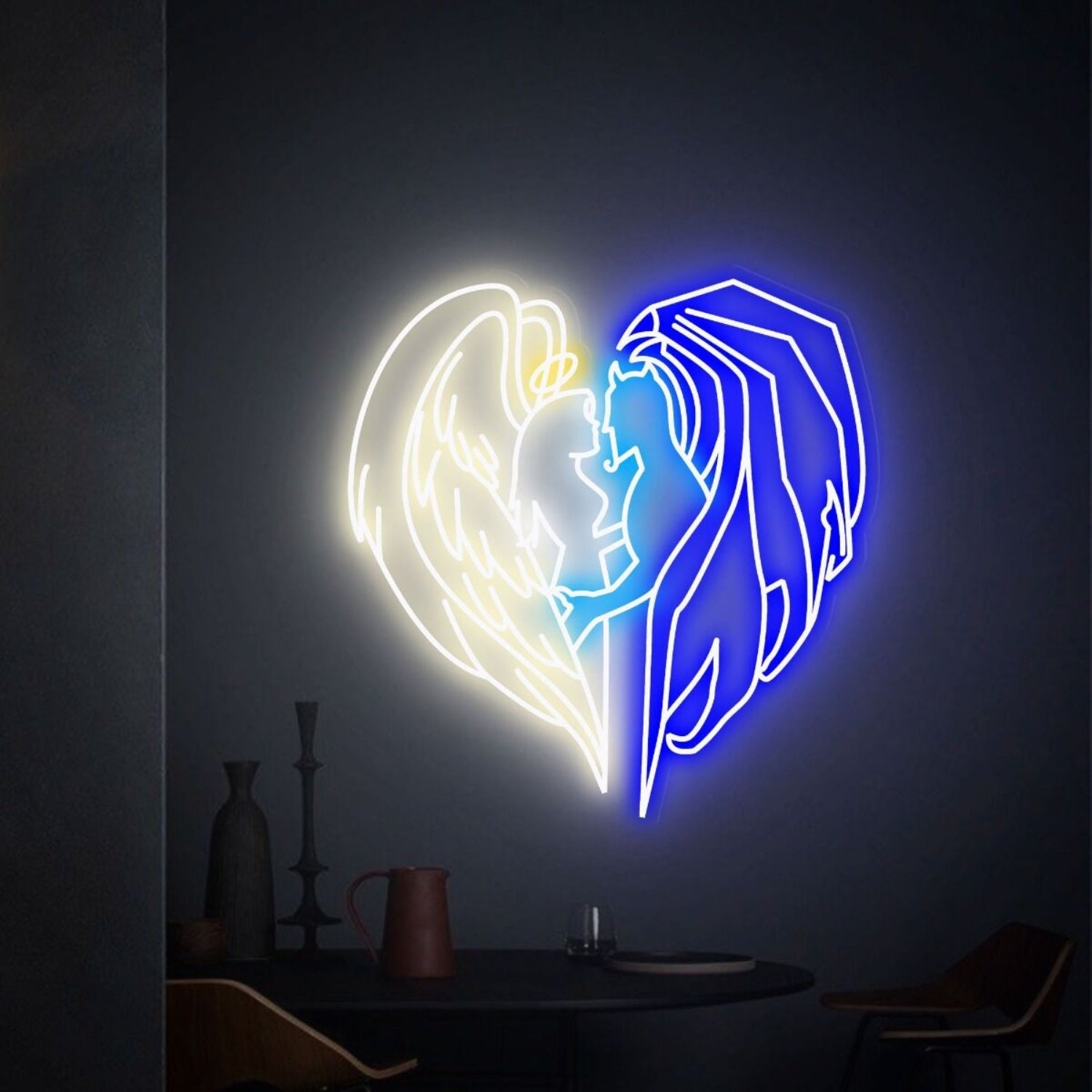 Weddings Bars And Homes Angel Wings Led Neon Sign - Shineneon