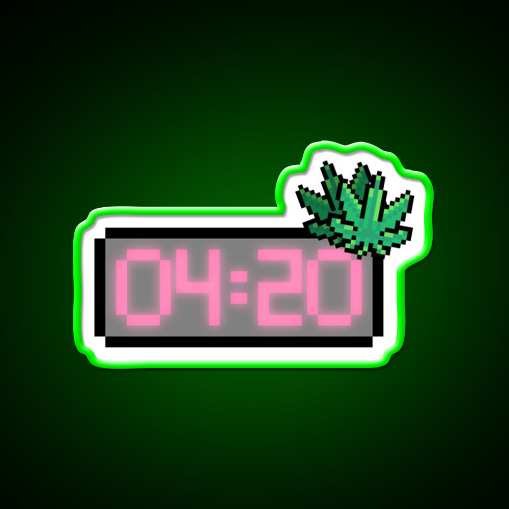 Weed Appointment Hemp Inspired Green Leaf Led Neon Sign Rgb Color - LED neon sign view 8