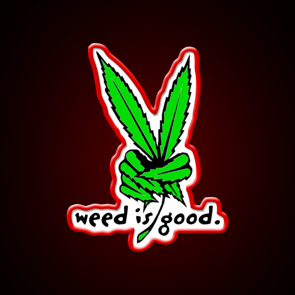 Weed Is Good Hemp Inspired Green Leaf Led Neon Sign Rgb Color - LED neon sign view 10