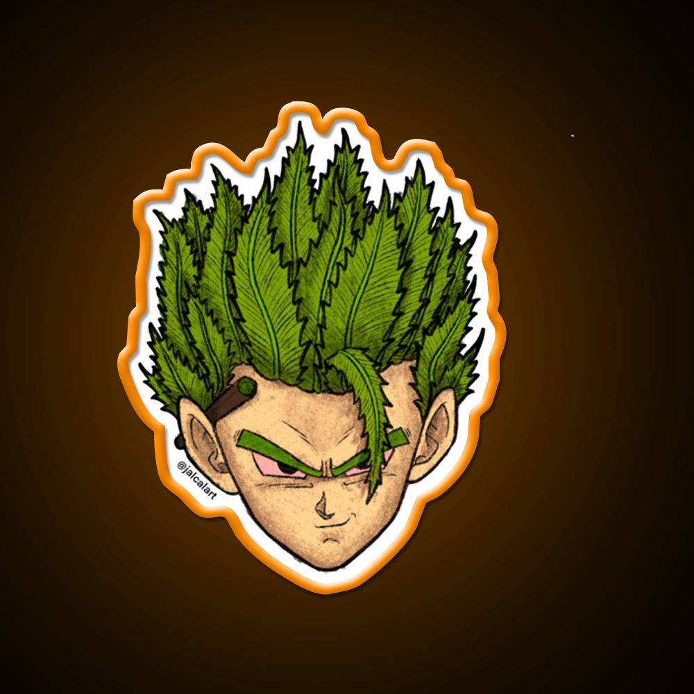 Weedheadz Gohan Hemp Inspired Green Leaf Led Neon Sign Rgb Color - LED neon sign view 6