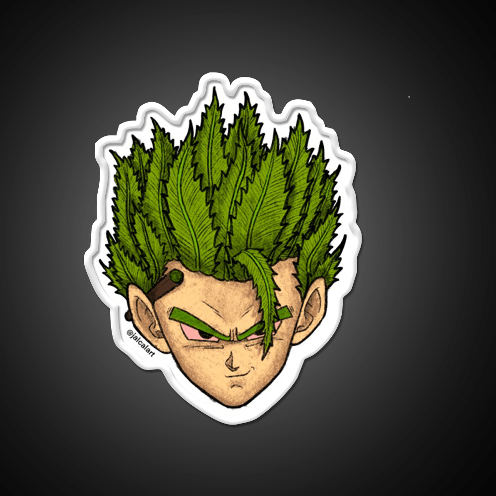 Weedheadz Gohan Hemp Inspired Green Leaf Led Neon Sign Rgb Color - Shineneon