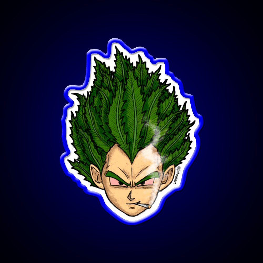 Weedheadz Vegeta Hemp Inspired Green Leaf Led Neon Sign Rgb Color - Shineneon