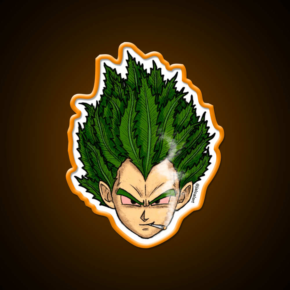 Weedheadz Vegeta Hemp Inspired Green Leaf Led Neon Sign Rgb Color - Shineneon