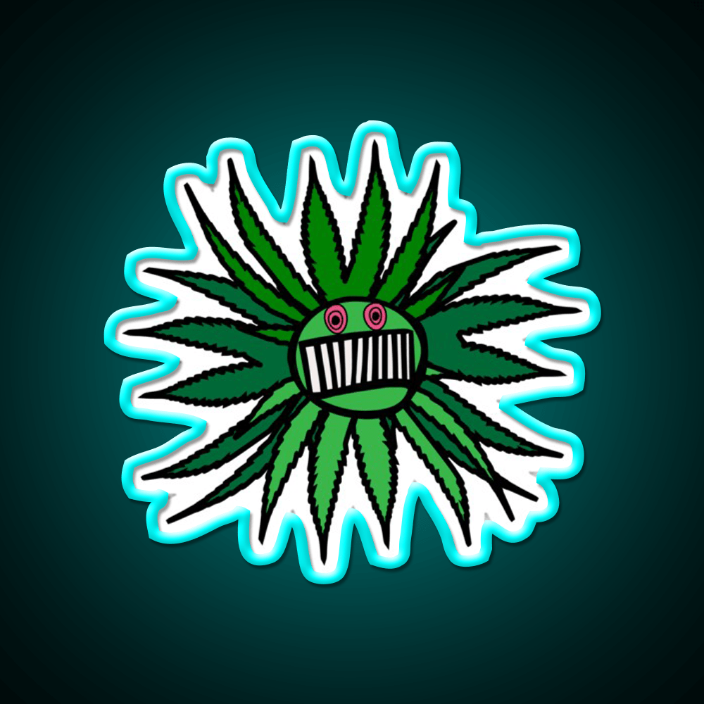 Ween Weed Whore Hemp Inspired Green Leaf Led Neon Sign Rgb Color - Shineneon