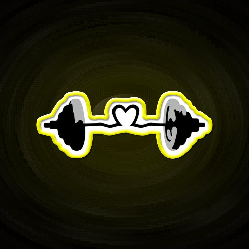 Weights Barbell Muscles Gym Fitness Led Neon Sign Rgb Color