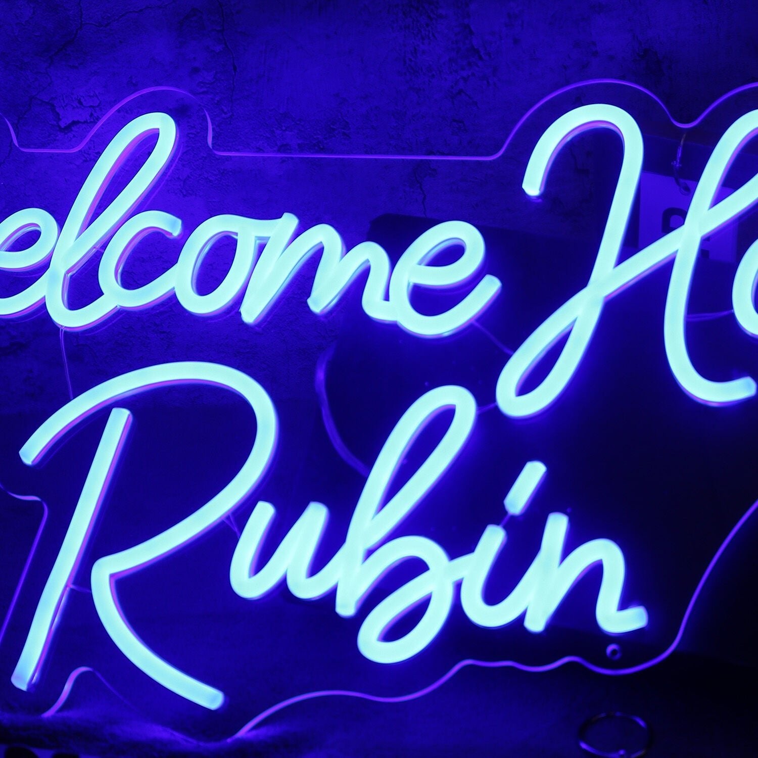 Welcome Home Rubin Blue Led Neon Sign - Shineneon