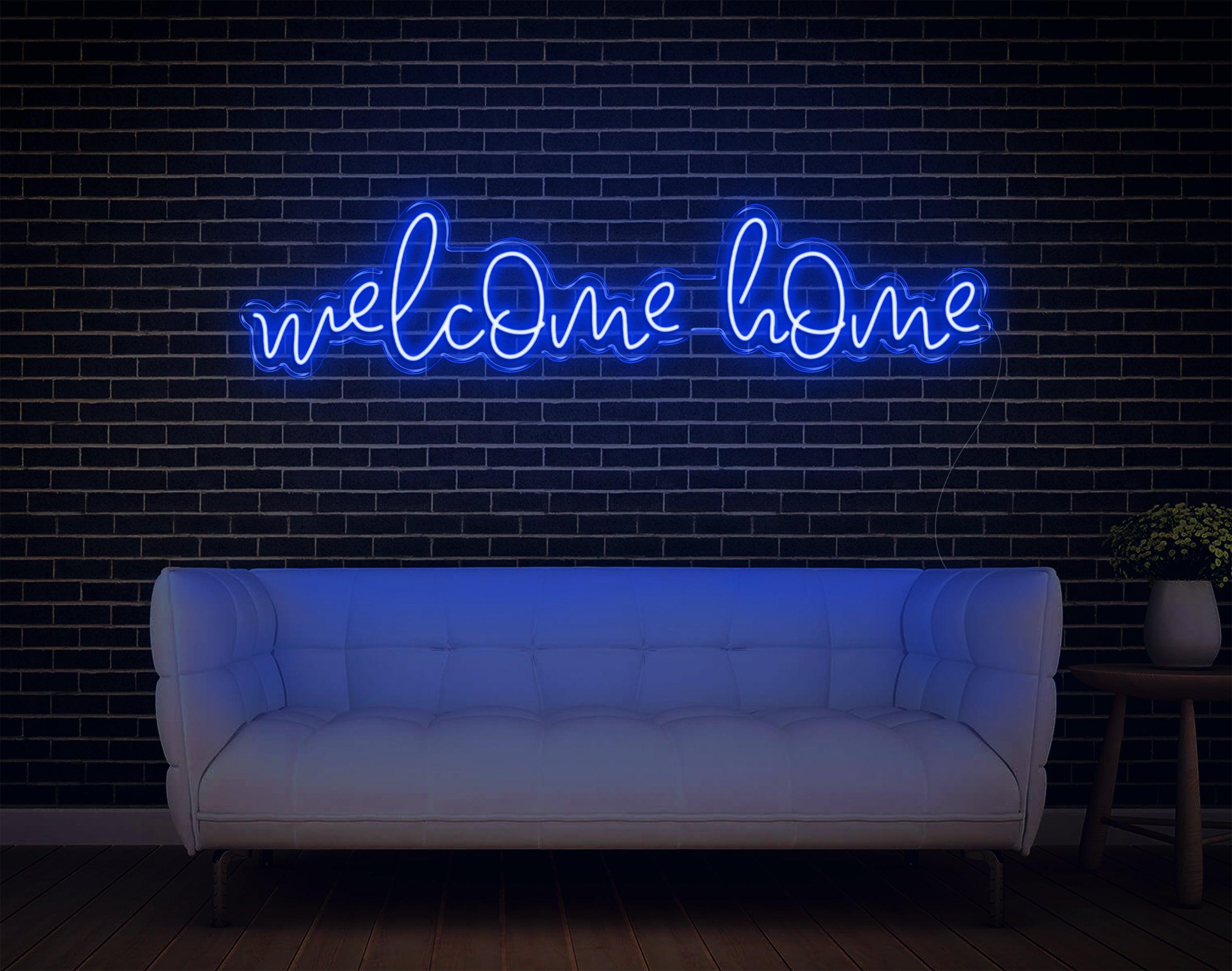 Welcome Home White Handwritten Led Neon Sign For Home Decor | Shineneon