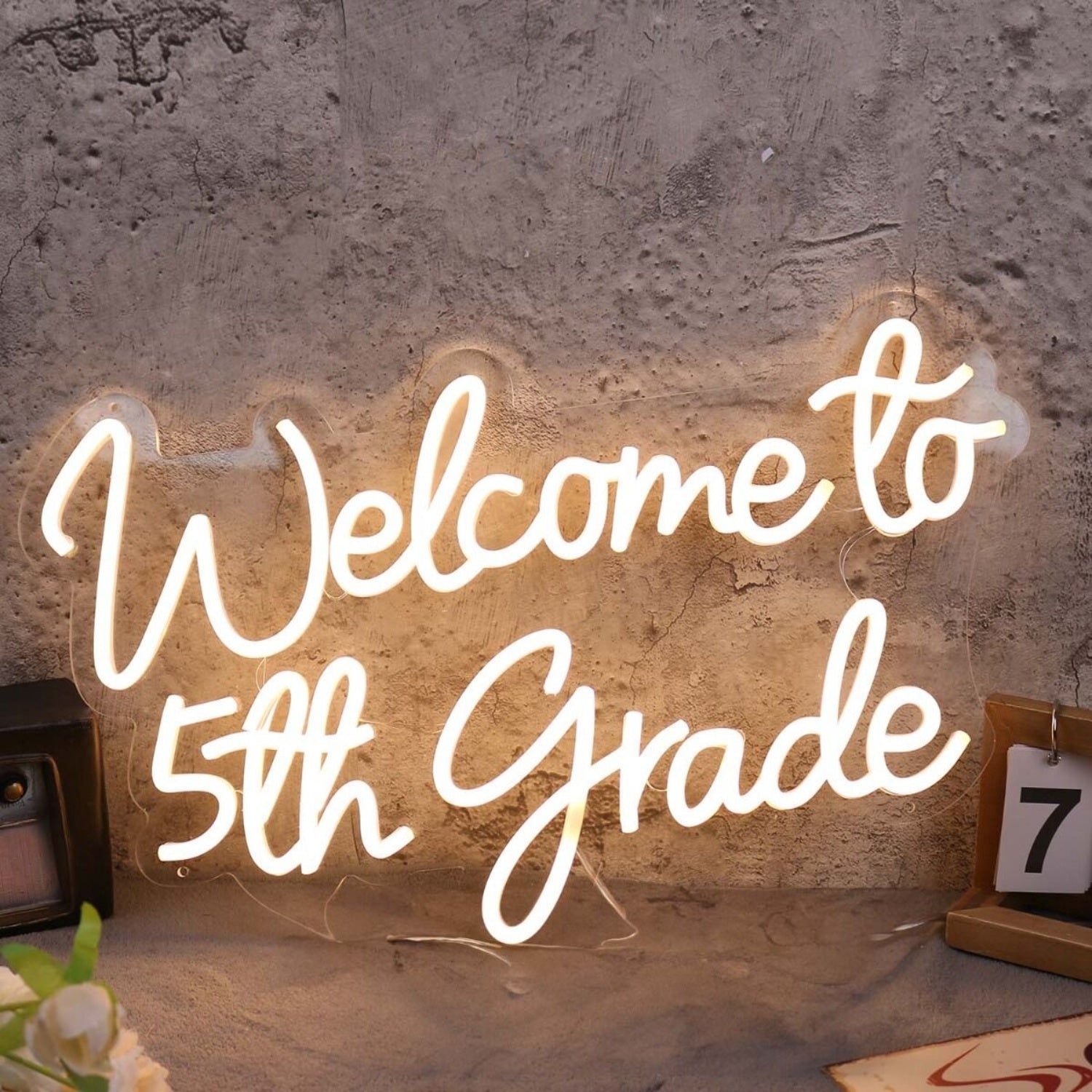 Welcome To 5th Grade Yellow Led Neon Sign - Shineneon