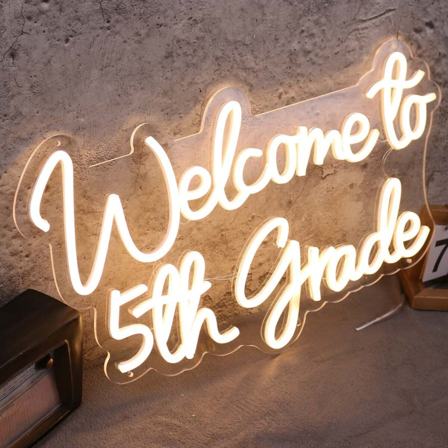 Welcome To 5th Grade Yellow Led Neon Sign - Shineneon