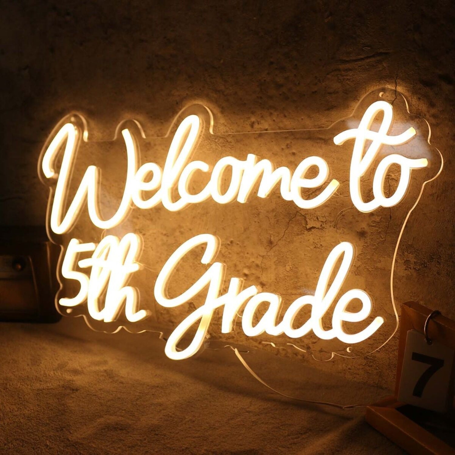 Welcome To 5th Grade Yellow Led Neon Sign - Shineneon