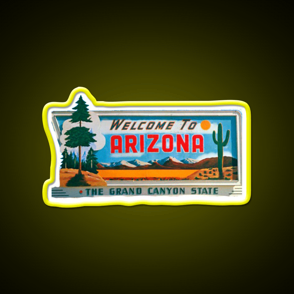 Welcome To Arizona Welcome Led Neon Sign Open Sign Home Art Rgb Color