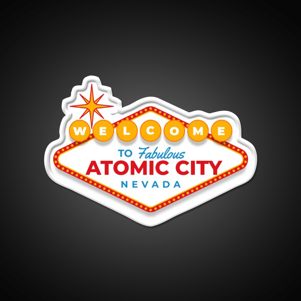 Welcome To Atomic City Welcome Led Neon Sign Open Sign Rgb Color - Shineneon