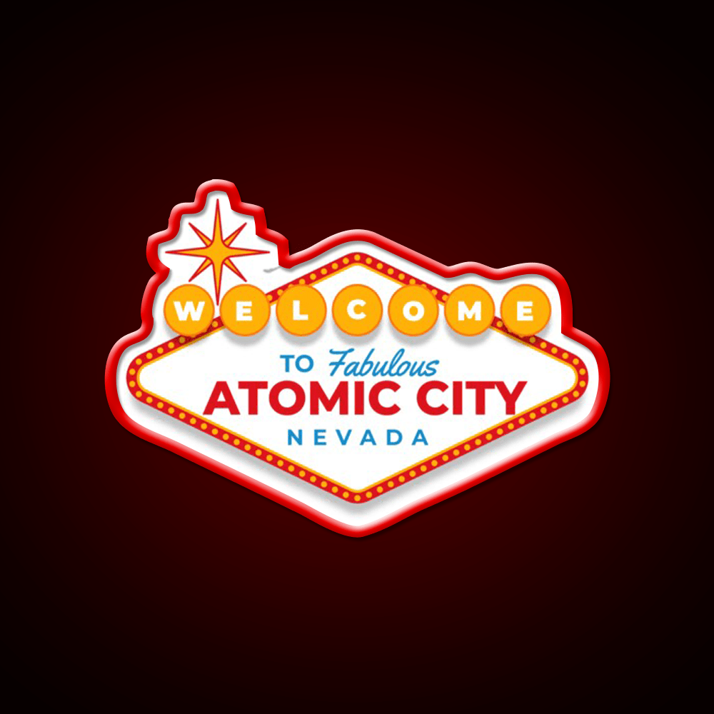 Welcome To Atomic City Welcome Led Neon Sign Open Sign Rgb Color - Shineneon