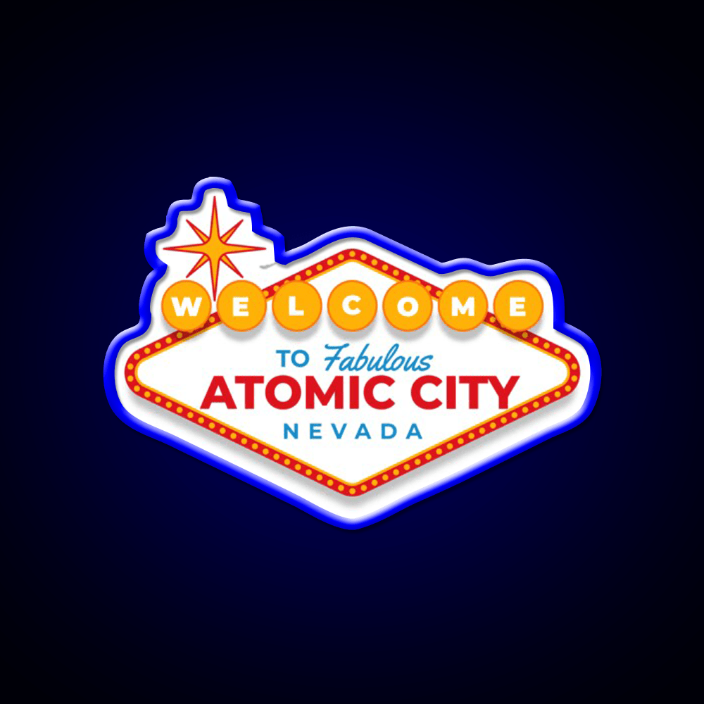 Welcome To Atomic City Welcome Led Neon Sign Open Sign Rgb Color - Shineneon