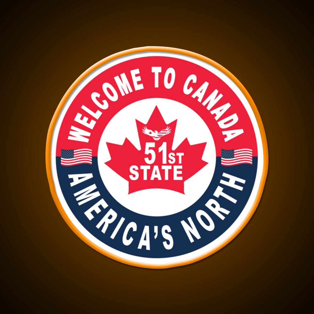 Welcome To Canada Americas 51St State Welcome Led Neon Sign Open Sign Rgb Color - Shineneon