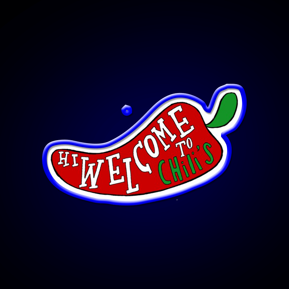 Welcome To Chilis Vine Welcome Led Neon Sign Open Sign Rgb Color - Shineneon