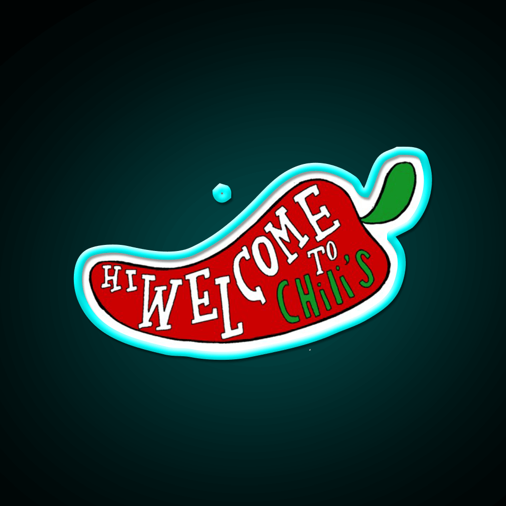 Welcome To Chilis Vine Welcome Led Neon Sign Open Sign Rgb Color - Shineneon