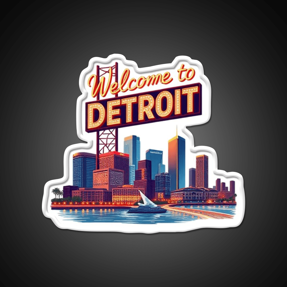 Welcome To Detroit Welcome Led Neon Sign Open Sign Rgb Color - Shineneon