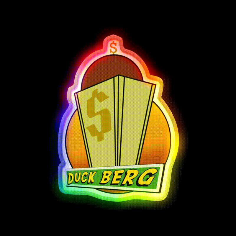 Welcome To Duckberg Welcome Led Neon Sign Open Sign Rgb Color - LED neon sign close-up detail