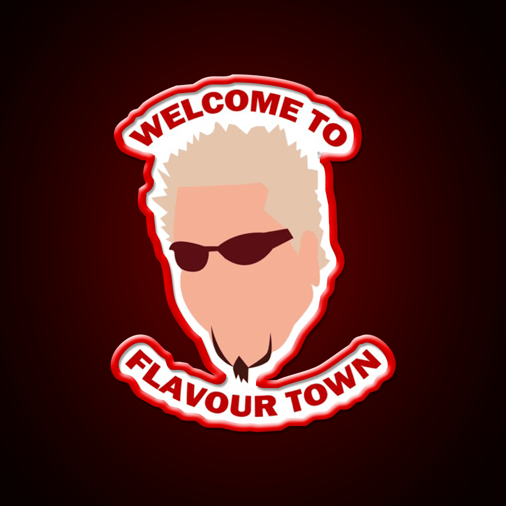 Welcome To Flavour Town Welcome Led Neon Sign Open Sign Rgb Color - Shineneon