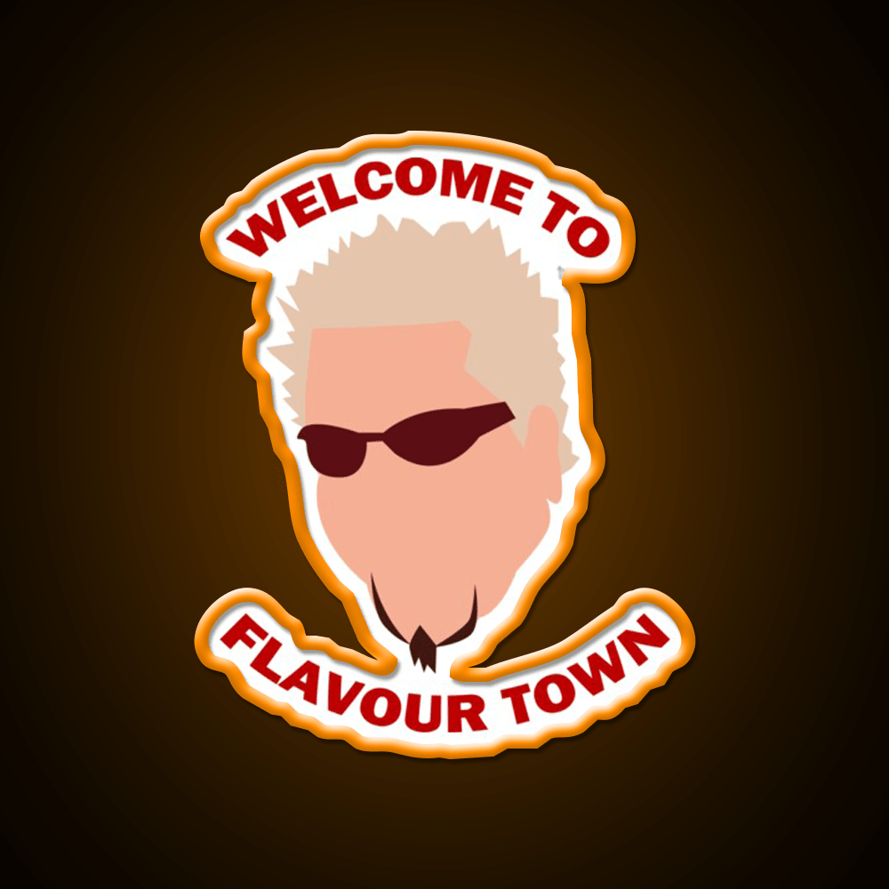 Welcome To Flavour Town Welcome Led Neon Sign Open Sign Rgb Color - Shineneon