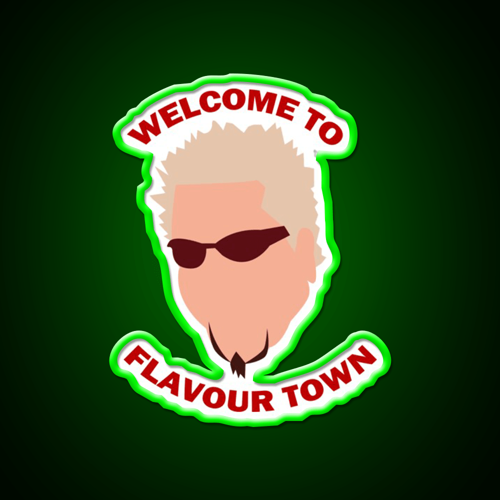Welcome To Flavour Town Welcome Led Neon Sign Open Sign Rgb Color - Shineneon
