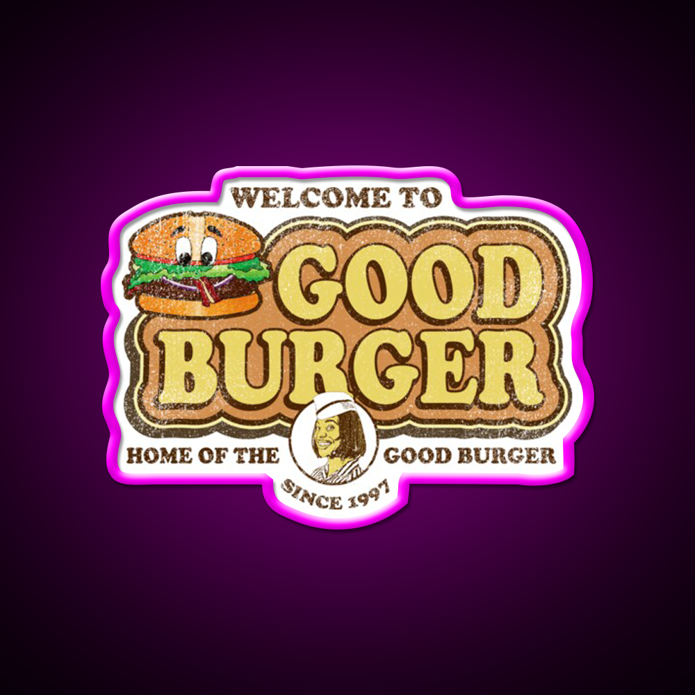 Welcome To Good Burger Worn Out Fast Food Led Neon Sign For Burger Place Rgb Color