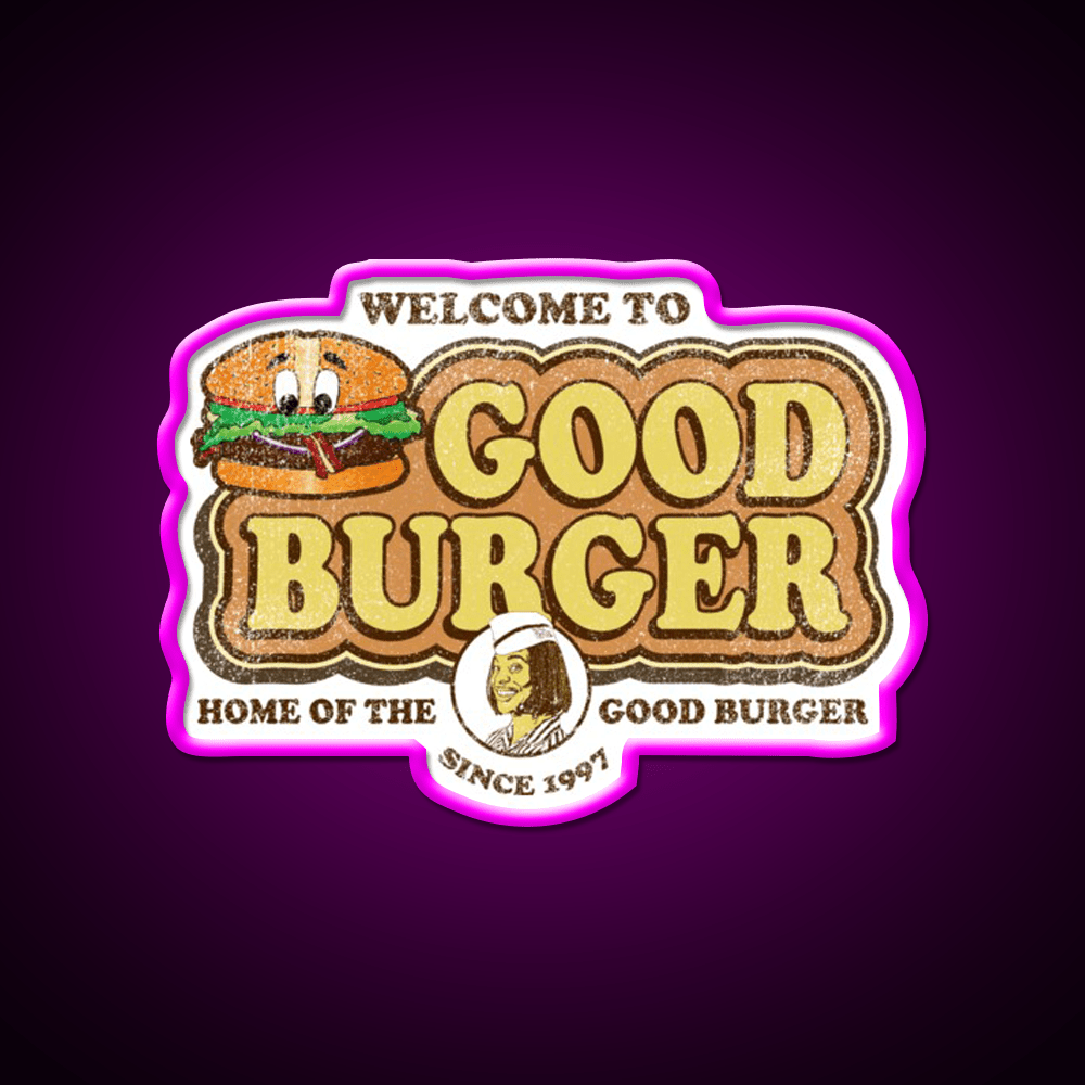 Welcome To Good Burger Worn Out Fast Food Led Neon Sign For Burger Place Rgb Color - Shineneon