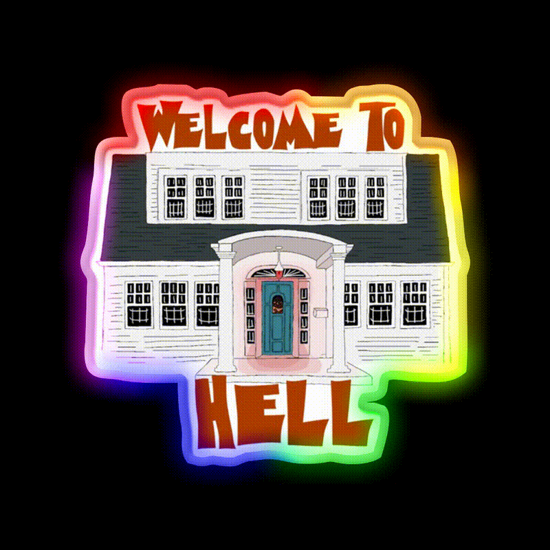 Welcome To Hell Welcome Led Neon Sign Open Sign Rgb Color - LED neon sign close-up detail