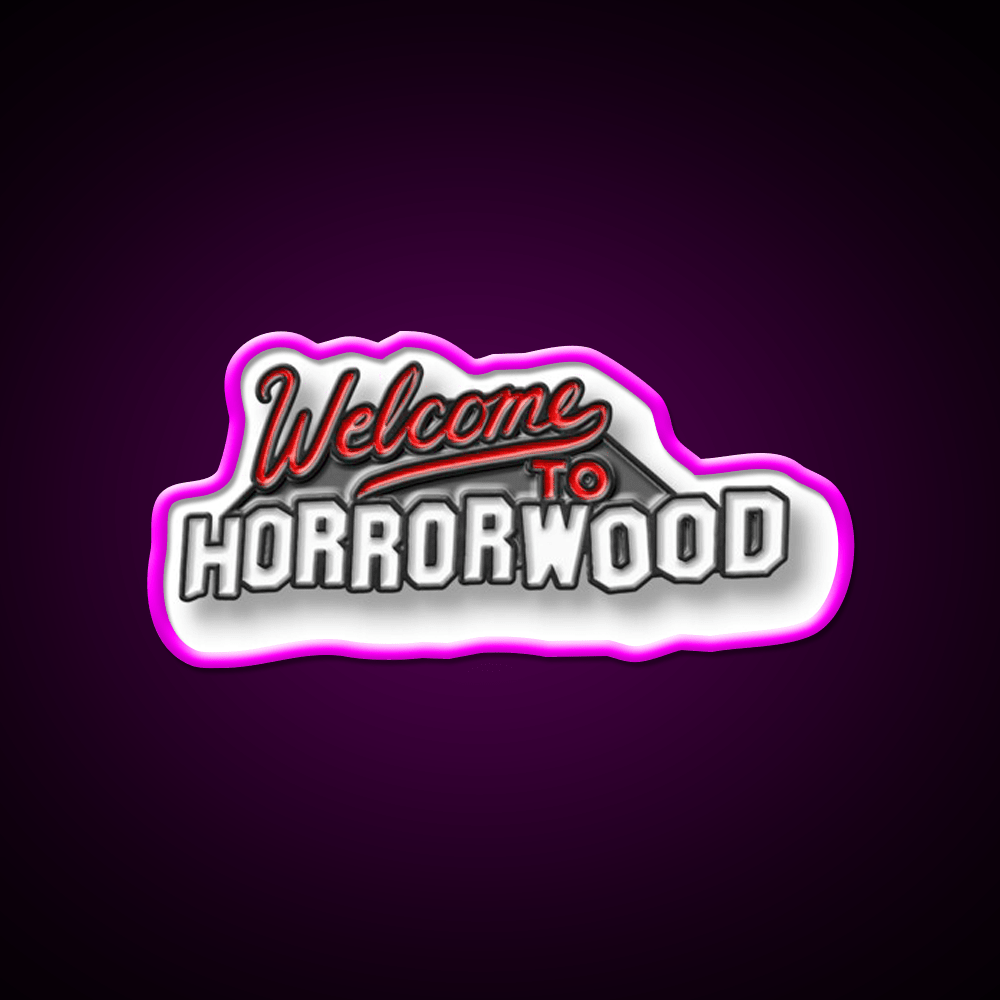Welcome To Horrorwood Welcome Led Neon Sign Open Sign Rgb Color - Shineneon
