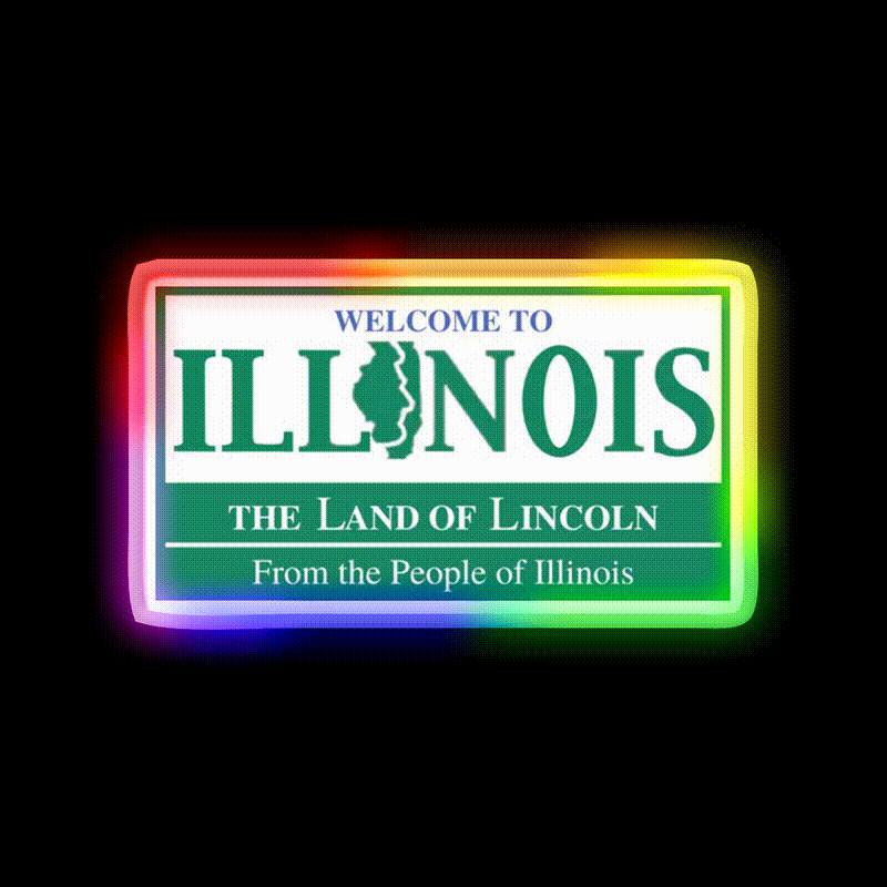 Welcome To Illinois Welcome Led Neon Sign Open Sign Rgb Color