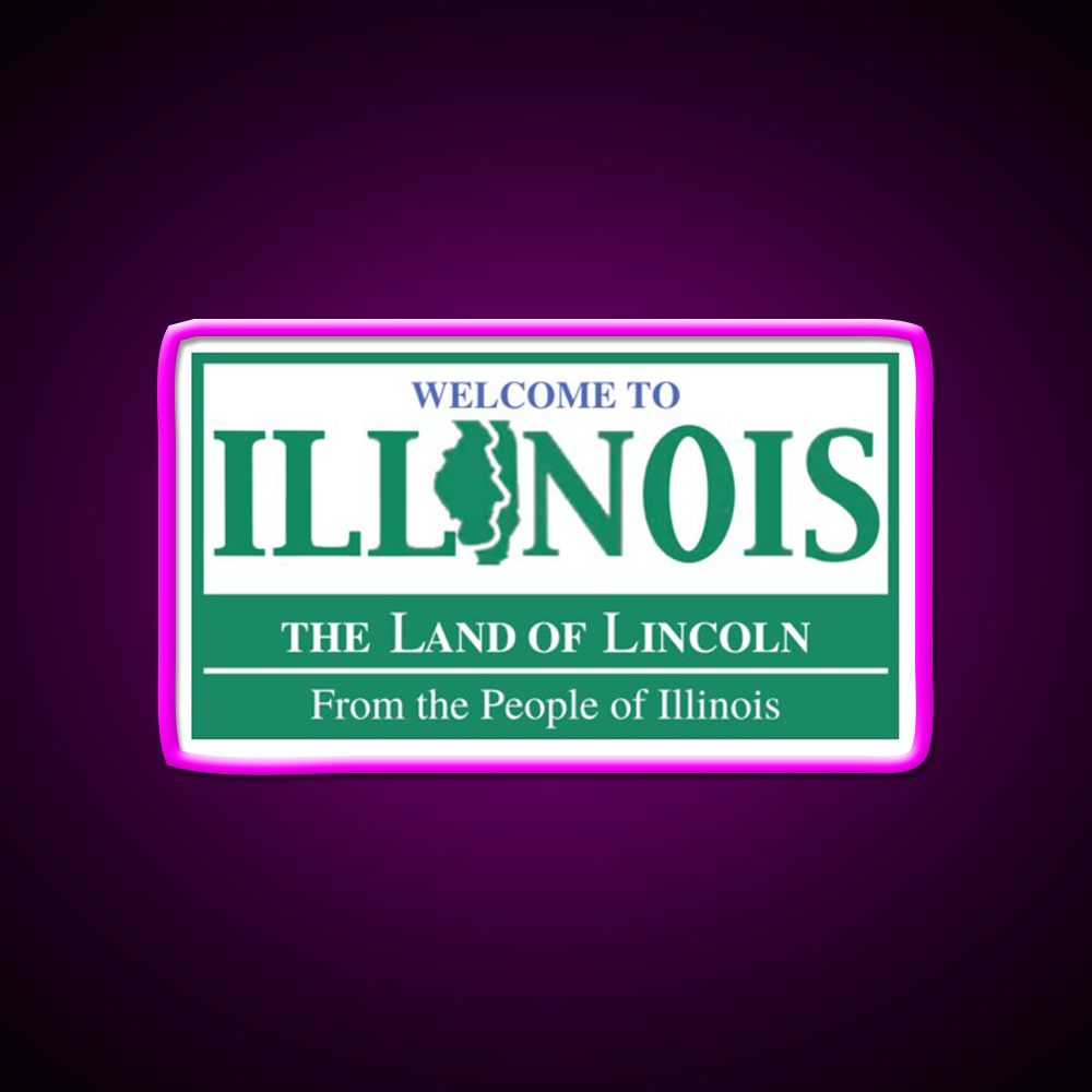Welcome To Illinois Welcome Led Neon Sign Open Sign Rgb Color