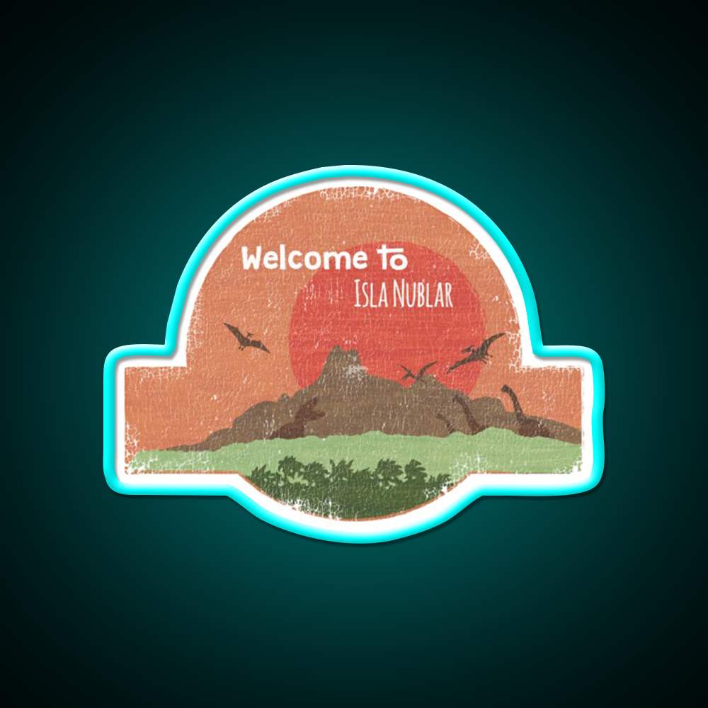 Welcome To Isla Nublar Welcome Led Neon Sign Open Sign Rgb Color