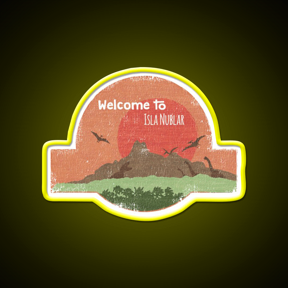 Welcome To Isla Nublar Welcome Led Neon Sign Open Sign Rgb Color