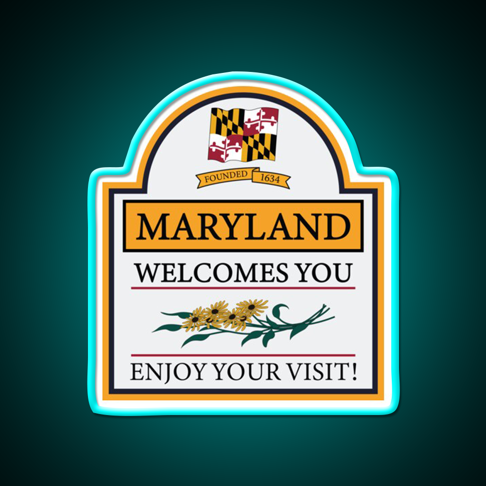 Welcome To Maryland Road Sign Welcome Led Neon Sign Open Sign Rgb Color