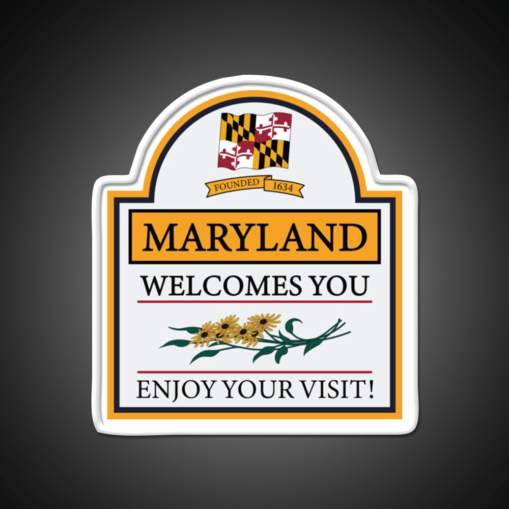 Welcome To Maryland Road Sign Welcome Led Neon Sign Open Sign Rgb Color - Shineneon