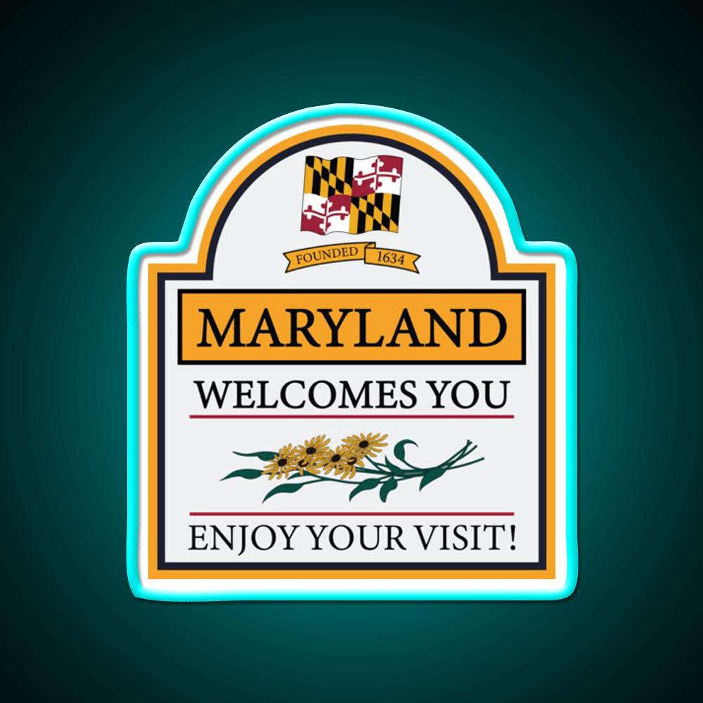 Welcome To Maryland Road Sign Welcome Led Neon Sign Open Sign Rgb Color - Shineneon