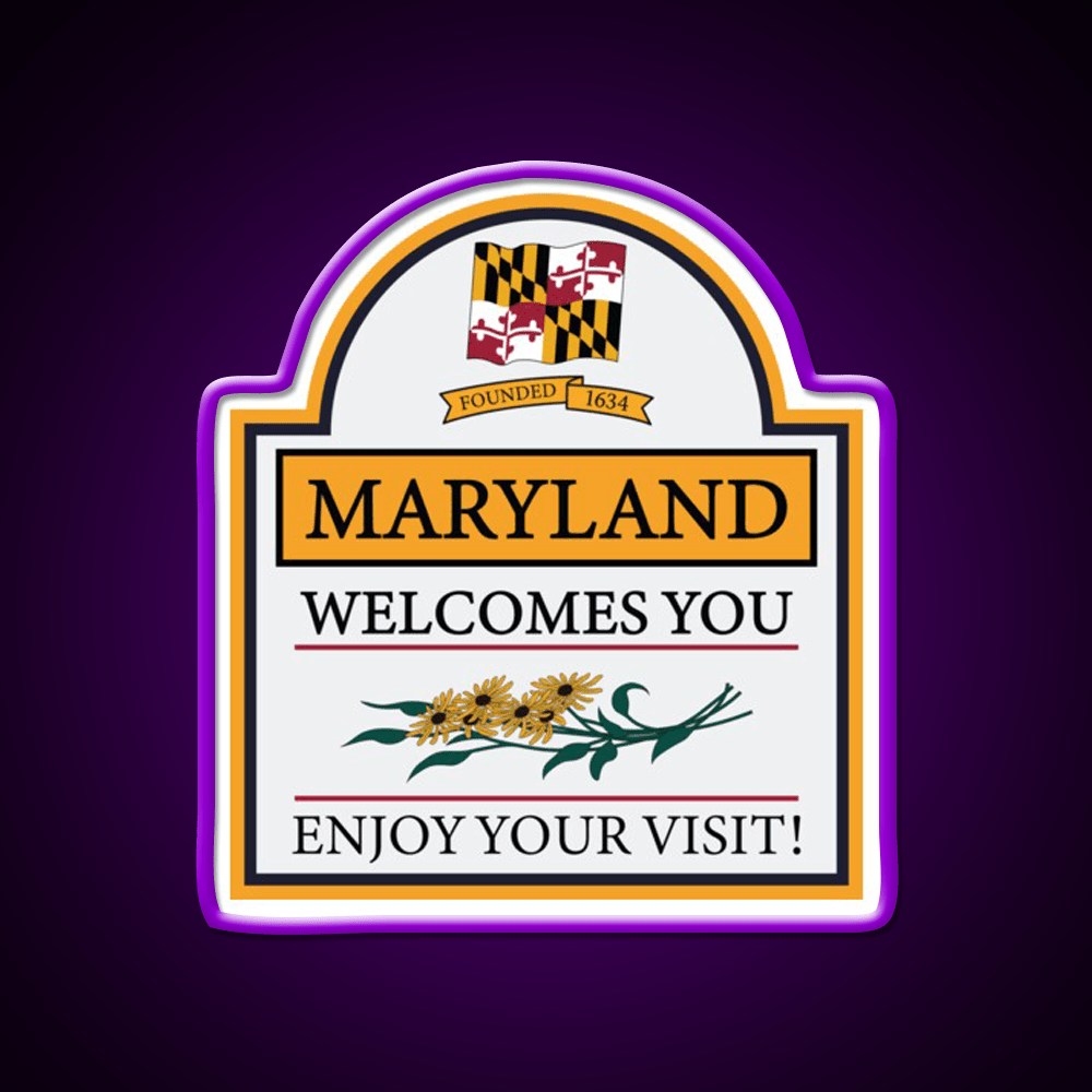 Welcome To Maryland Road Sign Welcome Led Neon Sign Open Sign Rgb Color - Shineneon