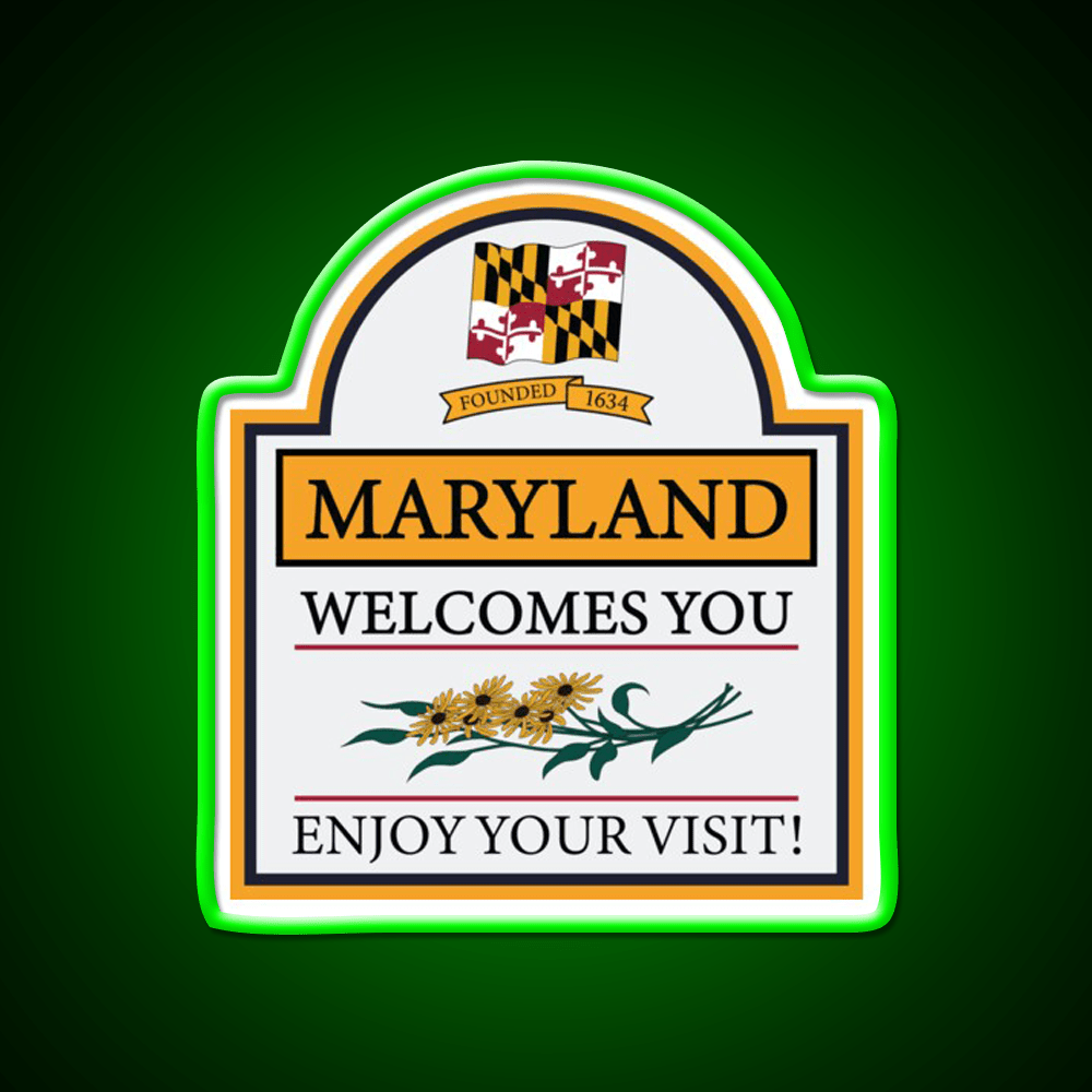Welcome To Maryland Road Sign Welcome Led Neon Sign Open Sign Rgb Color - Shineneon