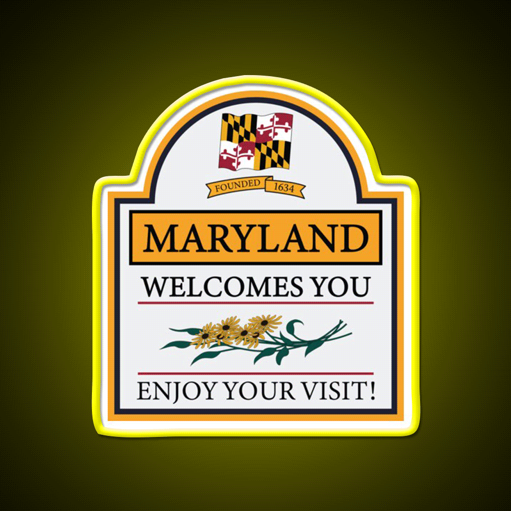 Welcome To Maryland Road Sign Welcome Led Neon Sign Open Sign Rgb Color