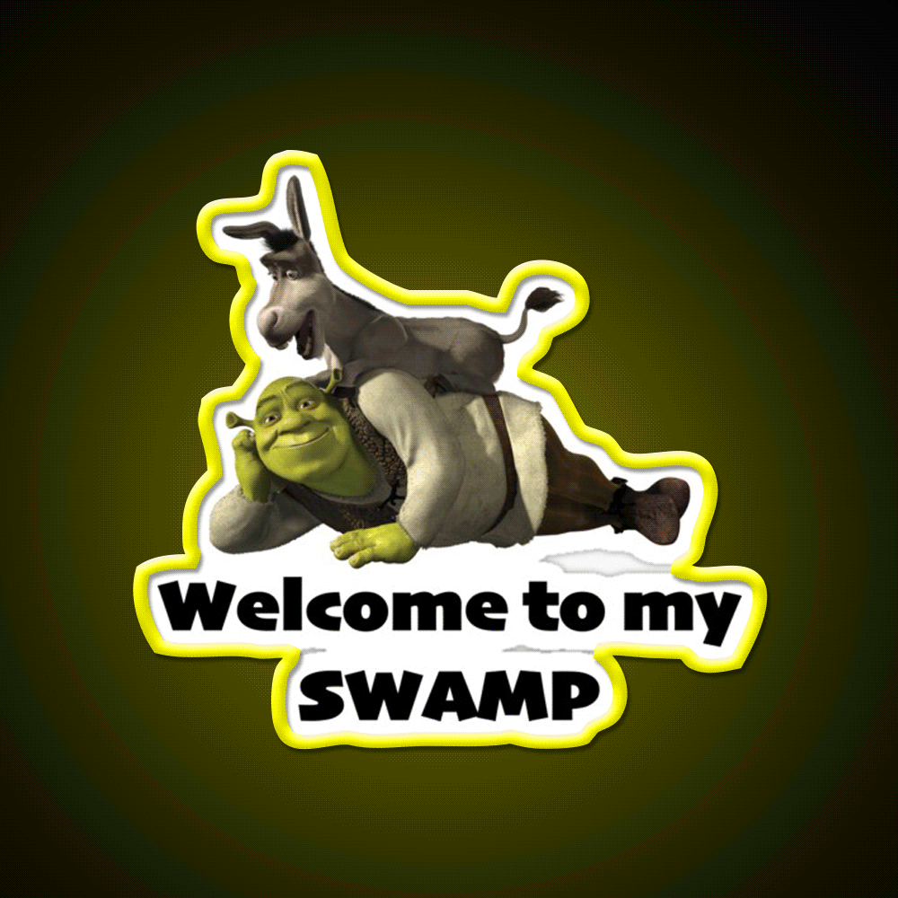 Welcome To My Swamp Shrek Welcome Led Neon Sign Open Sign Rgb Color