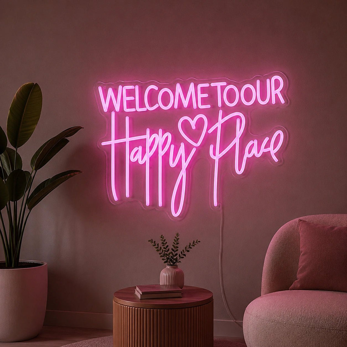 Welcome To Our Happy Place LED Neon Sign - Shineneon