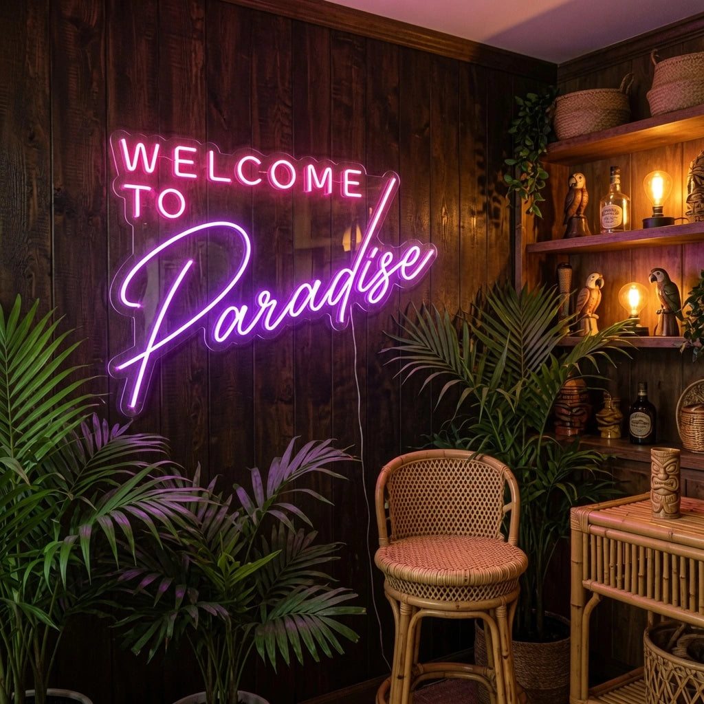 Welcome To Paradise LED Neon Sign - 03 Real Lifestyle Scene