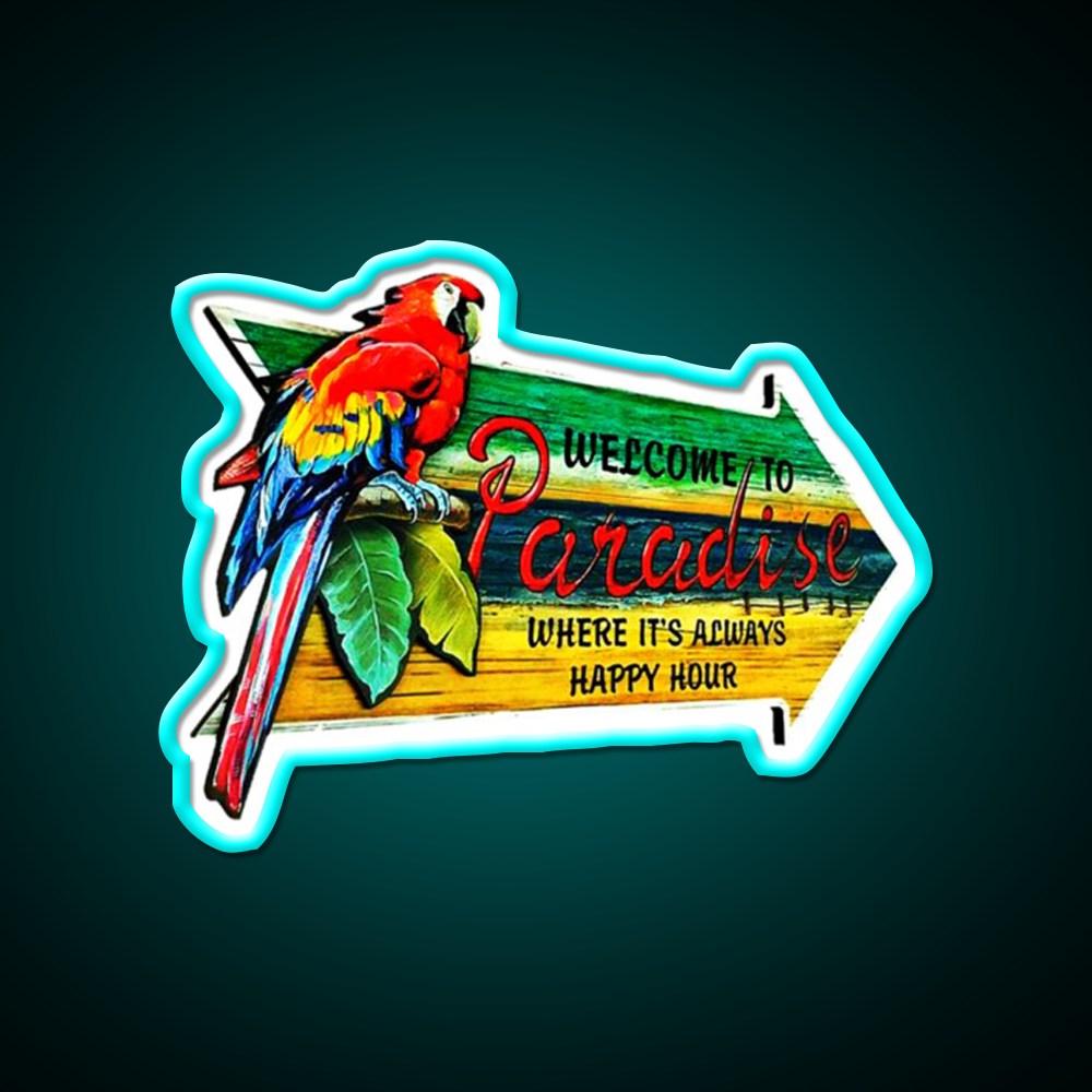Welcome To Paradise Welcome Led Neon Sign Open Sign Rgb Color