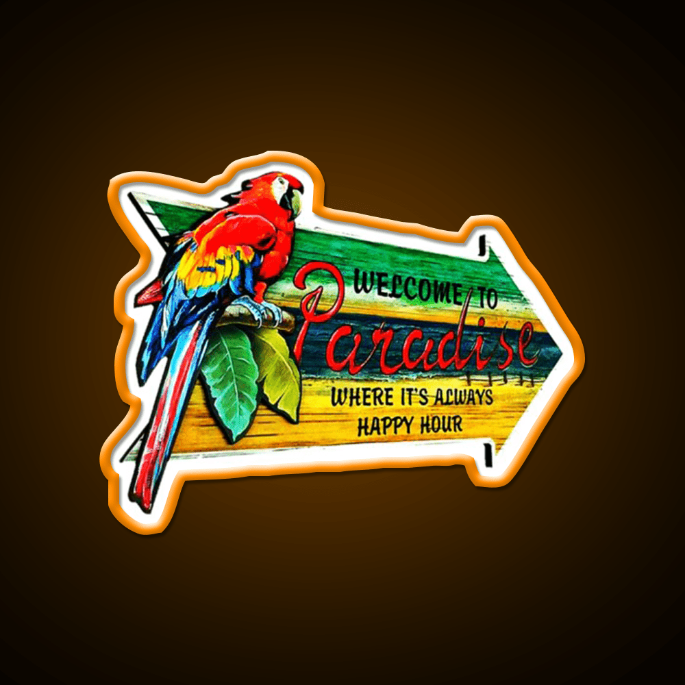 Welcome To Paradise Welcome Led Neon Sign Open Sign Rgb Color - Shineneon