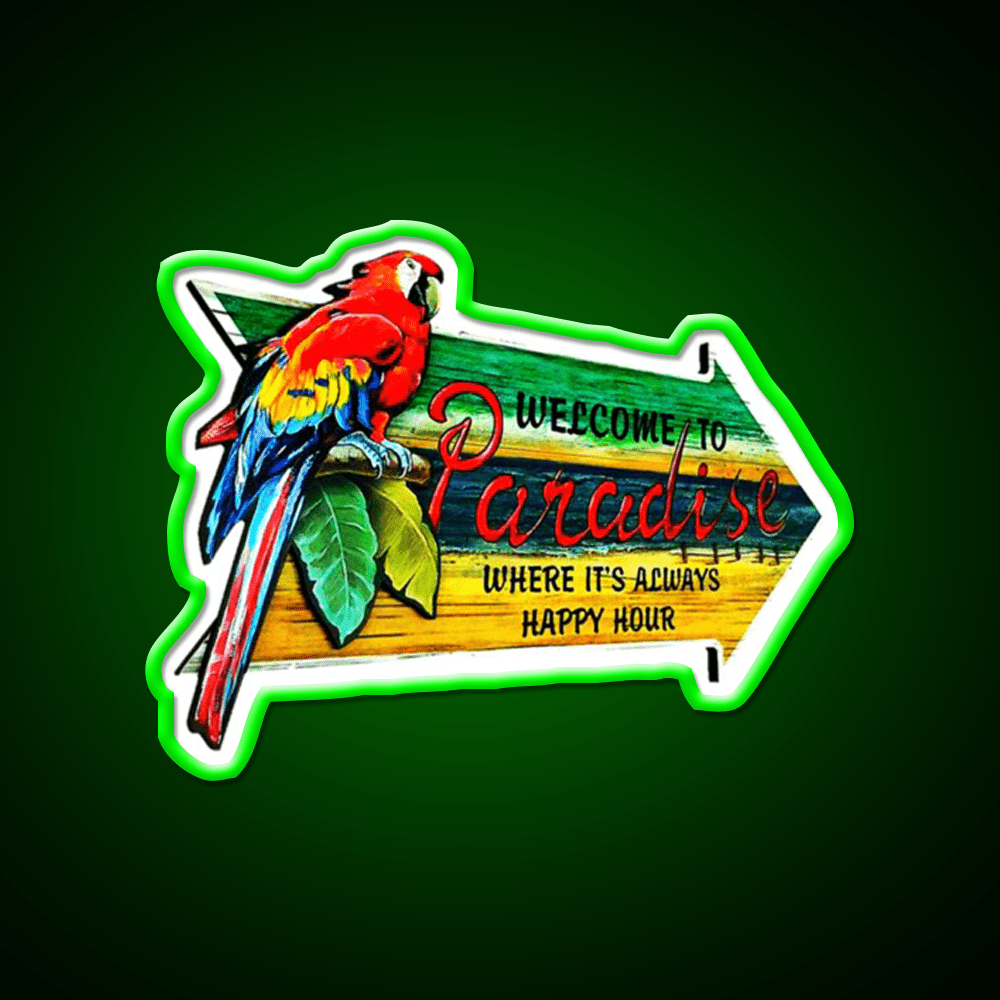 Welcome To Paradise Welcome Led Neon Sign Open Sign Rgb Color - Shineneon